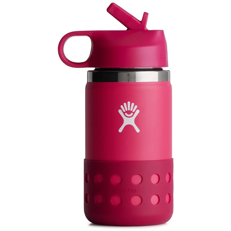Hydro Flask Kinderen 12oz Wide Mouth Straw Lid & Boot Isolierflasche